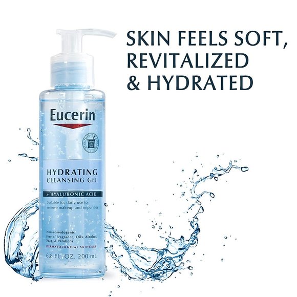 Eucerin Hydrating Cleansing Gel, Daily Facial Cleanser - Picture 2 of 2